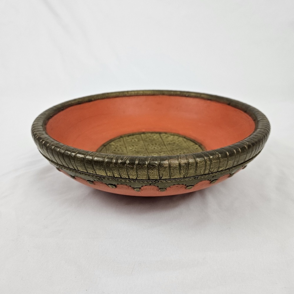 Vintage Wooden Zodiac Bowl Decorative Centerpiece Embossed India By Anthropology
